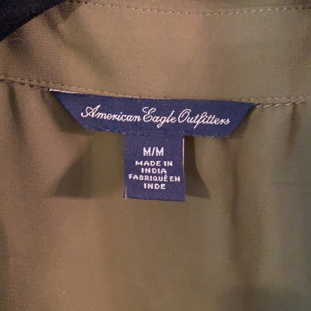 American Eagle Sleeveless Snap Button Peplum Top - image 6